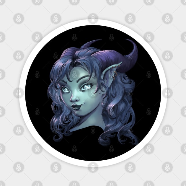 Tiefling girl Magnet by Anilia